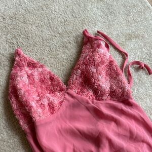 COPY - Rose pink bustier dress slip small